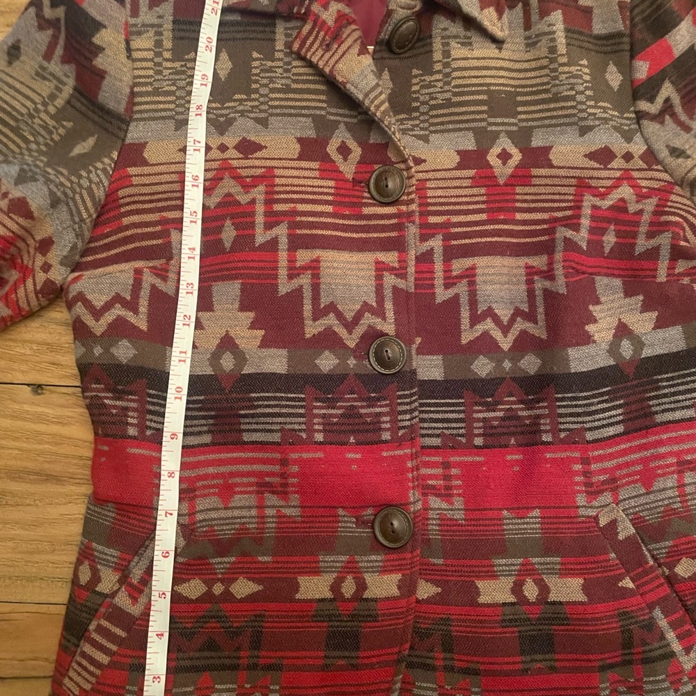 Coldwater Creek women’s Size 10
Southwestern design Wool Blend Shacket Jacket - Picture 13 of 14
